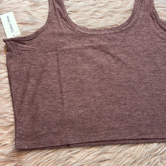 NWT Outdoor Voices All Day Crop Tank in Deep Taupe sz XXXL - Picture 6 of 8